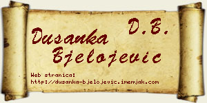 Dušanka Bjelojević vizit kartica